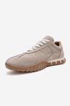 210-55102-4-BEJ SUETLARS Bej Süet Hakiki Deri Kadın Günlük Sneaker