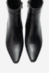 79-12-8-SIYAH CILTMAROBY Siyah Cilt Hakiki Deri Kadın Kalın Topuklu Bot