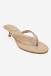 170-2026-6-KOYU BEJ CILTNORELL Koyu Bej Cilt Parmak Arası Kadın Topuklu Terlik