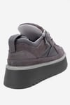 210-3001-1-GRI SUETRAVEN Gri Süet Hakiki Deri Kadın Platform Sneaker