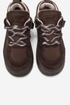 210-3001-5-KAHVERENGI SUETRAVEN Kahverengi Süet Hakiki Deri Kadın Platform Sneaker