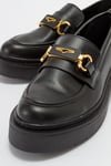 46-5003-5-SIYAH FLOTERUNTE Siyah Floter Kadın Loafer