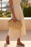 56-561-2-TABA HASIRVIEL Taba Hasır Dokulu Kadın Clutch Çanta