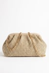 56-561-3-VIZON HASIRVIEL Vizon Hasır Dokulu Kadın Clutch Çanta