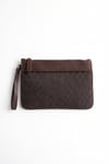 11-YK4803-3-KAHVERENGI DESENLIZENIX Kahverengi Desenli Kadın Clutch Çanta