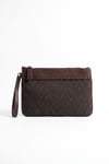 11-YK4803-3-KAHVERENGI DESENLIZENIX Kahverengi Desenli Kadın Clutch Çanta