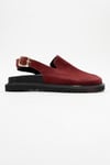 222-24049-7-BORDO SUETLABY Bordo Süet Hakiki Deri Kadın Sandalet
