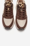98-83154-3-KAHVERENGI SUETBIELLA Kahverengi Süet Desenli Kadın Sneaker