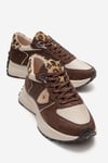 98-83154-3-KAHVERENGI SUETBIELLA Kahverengi Süet Desenli Kadın Sneaker