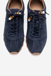 210-45129-4-LACIVERT SUETBREA Lacivert Süet Hakiki Deri Boncuklu Kadın Günlük Sneaker