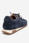 210-45129-4-LACIVERT SUETBREA Lacivert Süet Hakiki Deri Boncuklu Kadın Günlük Sneaker