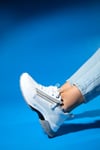 98-30164-3-BEYAZOUDE Beyaz Kadın Fermuarlı Kalın Taban Spor Sneakers