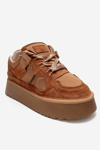 210-3001-3-TABA SUETRAVEN Taba Süet Hakiki Deri Kadın Platform Sneaker