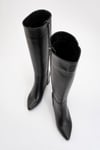 75-0404-1-SIYAHSEJAS Siyah Hakiki Deri Kadın Topuklu Çizme