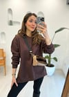 ACI KAHVE YIRTMAÇ DETAY SWEAT 