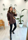 ACI KAHVE YIRTMAÇ DETAY SWEAT 