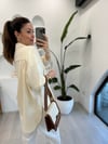 AÇIK BEJ 27268 ÇİZGİLİ BASİC GÖMLEK