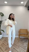 AÇIK BEJ 27268 ÇİZGİLİ BASİC GÖMLEK