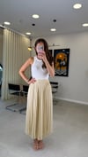 AÇIK BEJ 34529 TAŞLI PİLİSE  ETEK 