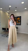 AÇIK BEJ 34529 TAŞLI PİLİSE  ETEK 