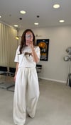 AÇIK EKRU 1005 KETEN PANTOLON 