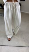 AÇIK EKRU 1005 KETEN PANTOLON 