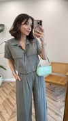 AÇIK HAKİ 4661 TENCEL GÖMLEK TAKIM 