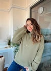 AÇIK HAKİ KUŞ DESEN SWEAT