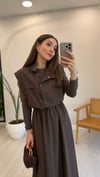 AÇIK KAHVE  4364 YELEK ELBİSE 