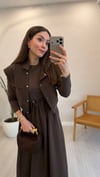 AÇIK KAHVE  4364 YELEK ELBİSE 
