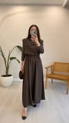AÇIK KAHVE  4364 YELEK ELBİSE 