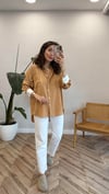 AÇIK KAHVE 6148 ÇİZGİLİ GÖMLEK 