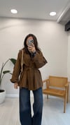 AÇIK KAHVE 9580 KISA TRENÇ 