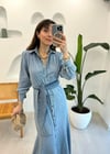 AÇIK MAVİ 1501 KOT ELBİSE