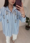 AÇIK MAVİ 33219 TAŞLI GÖMLEK 