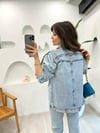 AÇIK MAVİ 4295 PERLA KOT CEKET  