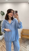 AÇIK MAVİ 5245 ÇIÇIT DETAY TAKIM