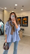 AÇIK MAVİ 9536 ÇİZGİLİ GÖMLEK