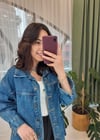 AÇIK MAVİ OVERSİZE KOT CEKET