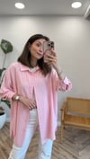 AÇIK PEMBE 27268 ÇİZGİLİ BASİC GÖMLEK 