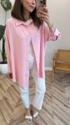AÇIK PEMBE 27268 ÇİZGİLİ BASİC GÖMLEK 