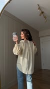AÇIK SARI 3283 BÜZGÜ DETAY GÖMLEK 