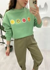 AÇIK YEŞİL MEYVELİ SWEAT 