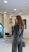 ANTRASİT 0069 GENİŞ YAKA TRİKO TAKIM  