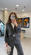ANTRASİT 0069 GENİŞ YAKA TRİKO TAKIM  
