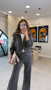 ANTRASİT 0069 GENİŞ YAKA TRİKO TAKIM  