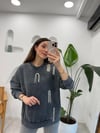 ANTRASİT 0134 YIKAMALI SWEATSHİRT