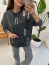 ANTRASİT 0134 YIKAMALI SWEATSHİRT