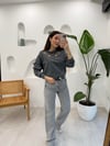 ANTRASİT 0135 YILDIZ TAŞLI SWEATSHİRT