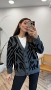 ANTRASİT 1119 ZEBRA DESEN HIRKA 